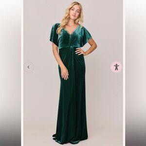 Revelry Gwen Emerald Velvet Maxi Dress